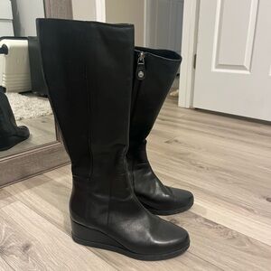 Geox Black Leather Boots